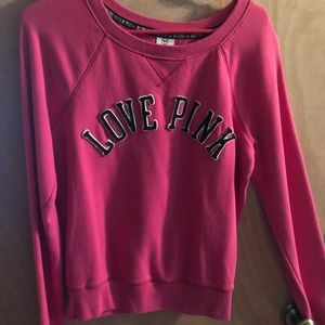 Love pink crew neck